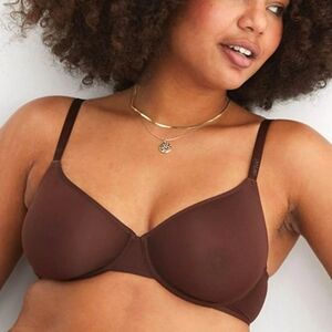 Aerie smoothez balconette mesh unlined bra flexible underwire brown 36B NWT
